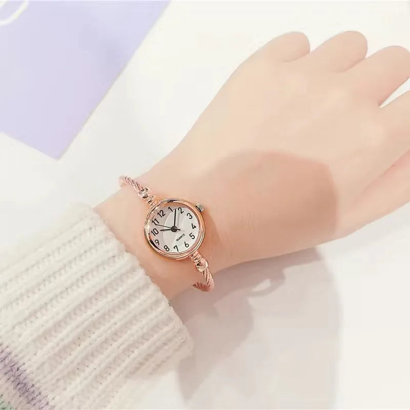 YIKAZE Small Gold Bangle Bracelet Luxury Watch