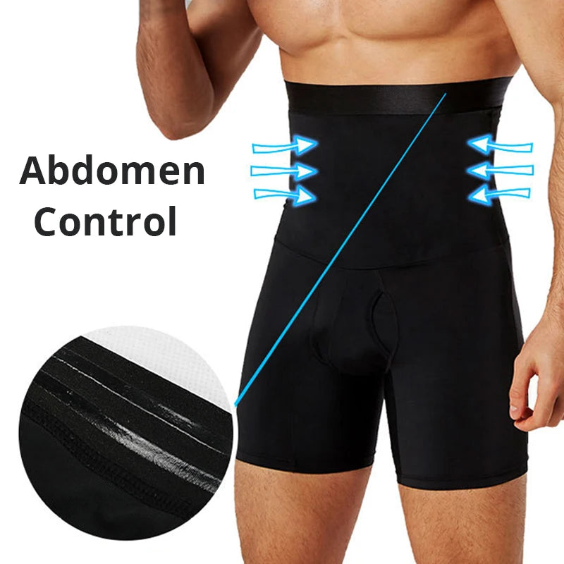 Men Tummy Control Shorts Body Shaper Compression High Waist